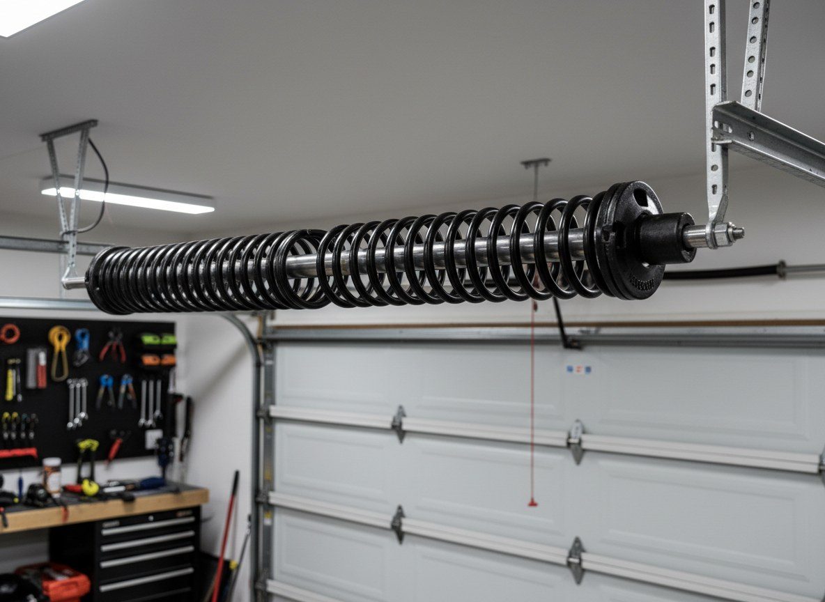 Spring replacement on a Palm Beach residential garage door